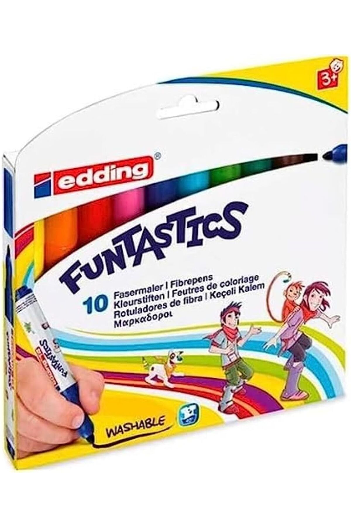 STOREMAX ELZ 14 FUNTASTICS çocuklar için kalın uçlu keçeli kalem 10'lu set - 2-3 mm yuvarlak uç FRNTR 1