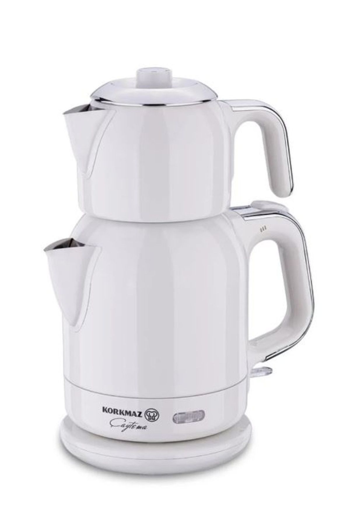 KORKMAZ Çaytema Elekt. Çaydanlık Vanilya/Krom 1.7 lt A331-08