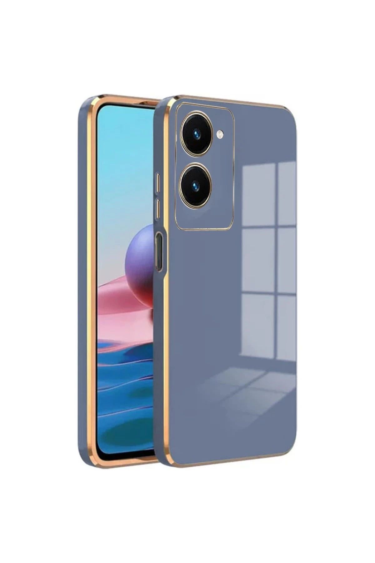 NewFace Vivo Y18 Kılıf Volet Silikon - Mavi FLKRY