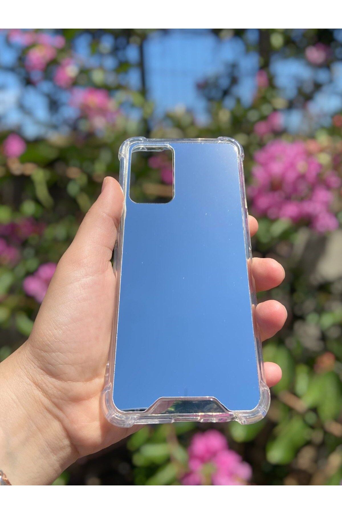 blueb Oppo A54 Uyumlu Aynalı Desenli Darbe Kamera Korumalı Silikon Telefon Kılıfı
