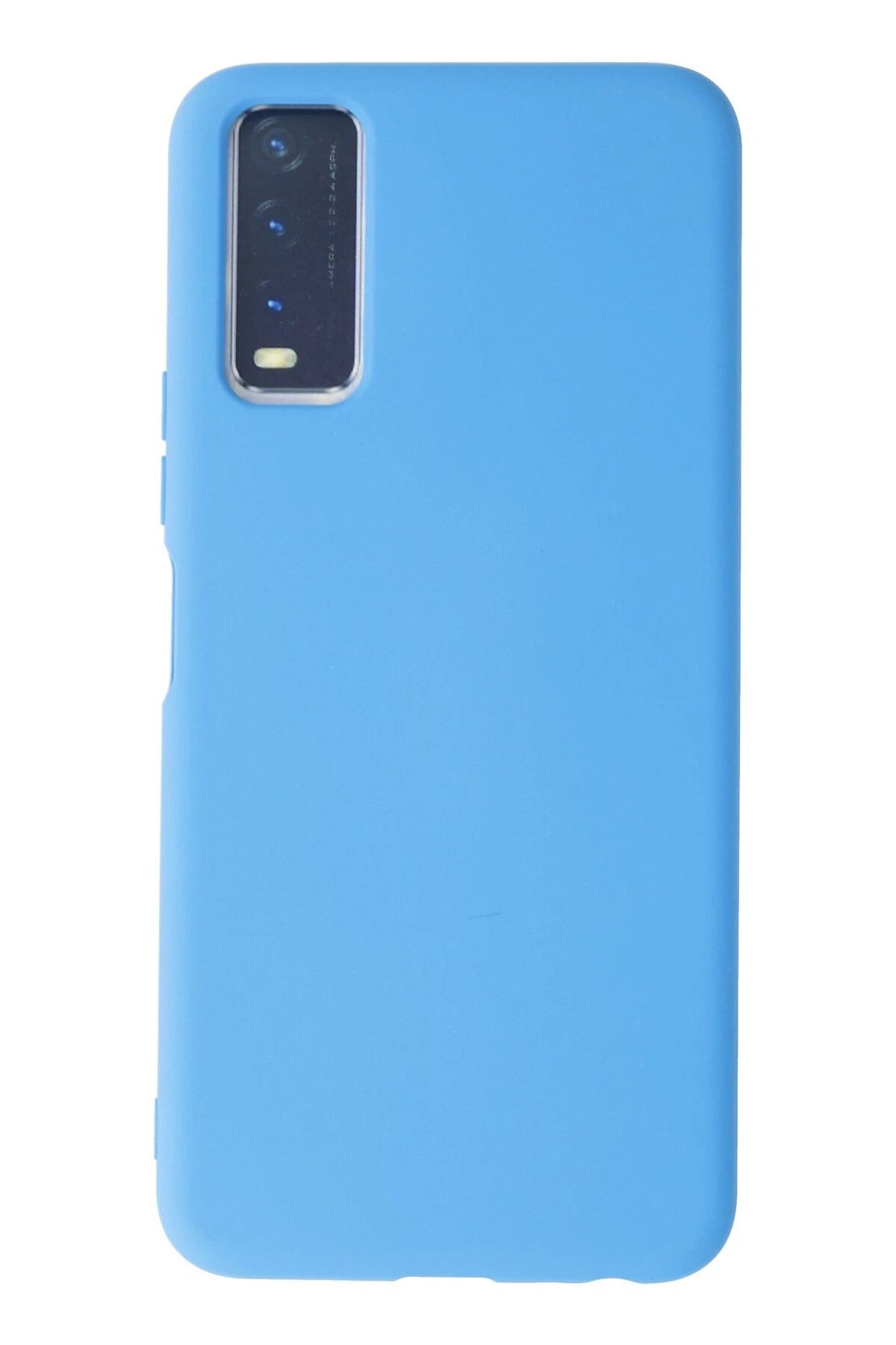 NewFace Vivo Y11S Uyumlu Kılıf Nano içi Kadife Silikon - Mavi HNZRN