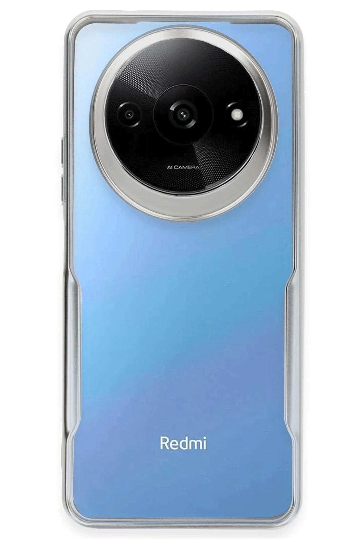 NewFace Xiaomi Redmi A3 4G Kılıf Boyi Silikon Kapak - Gümüş NRMSA