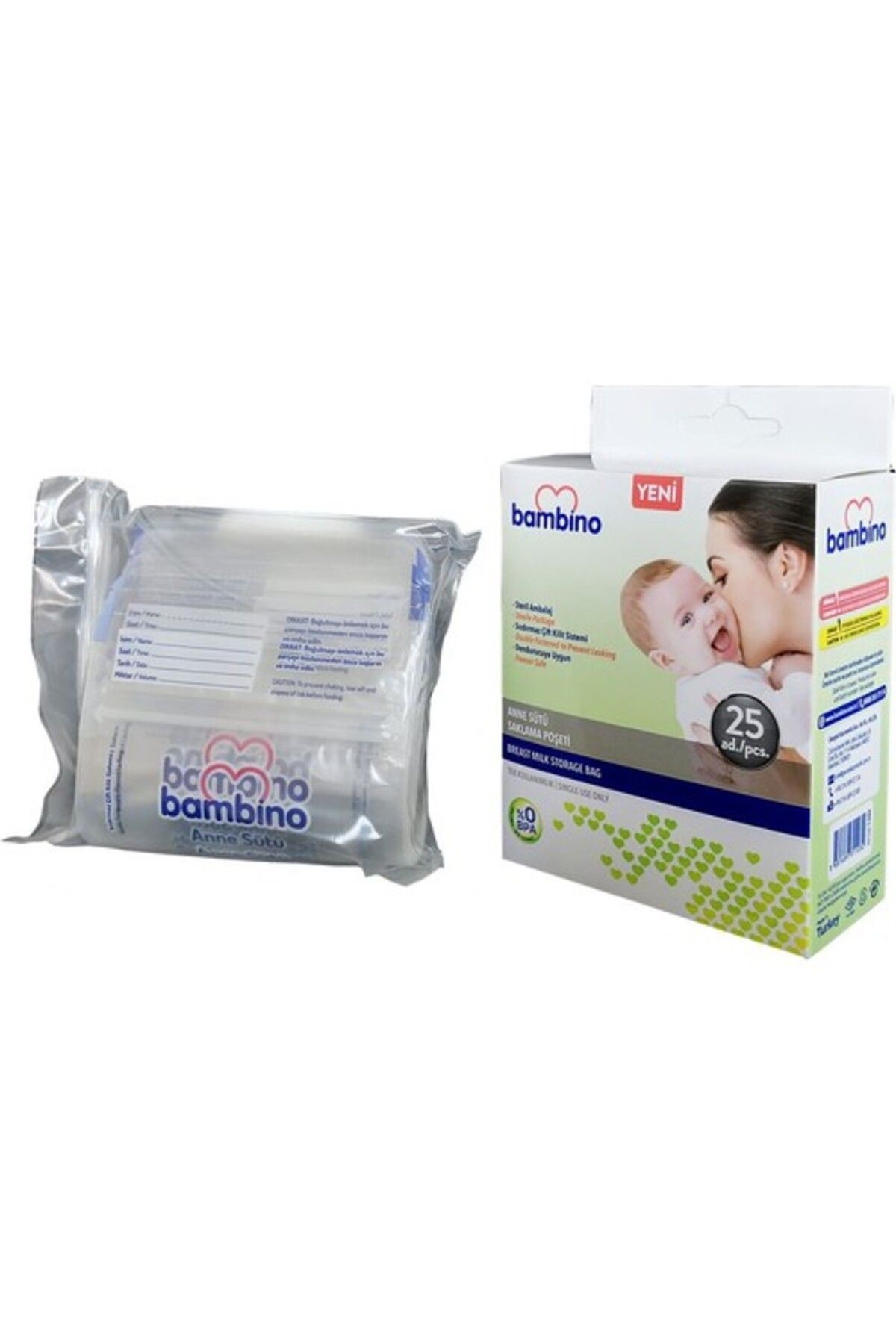 Bambino Anne Sütü Saklama Poşeti 25'Li T080
