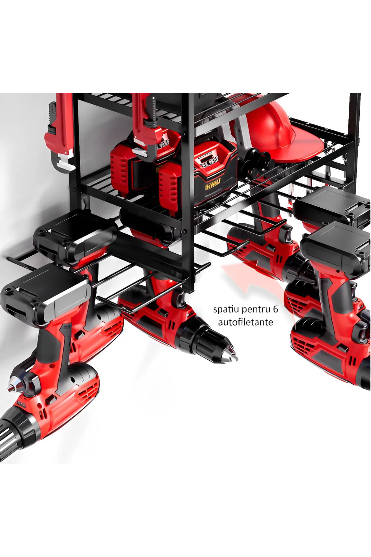 Herum-Tool Rack, Wall Mount, Shelves, Metal, Self-tapping Screws, Wrenches, Screwdrivers, Garage Organizer 4