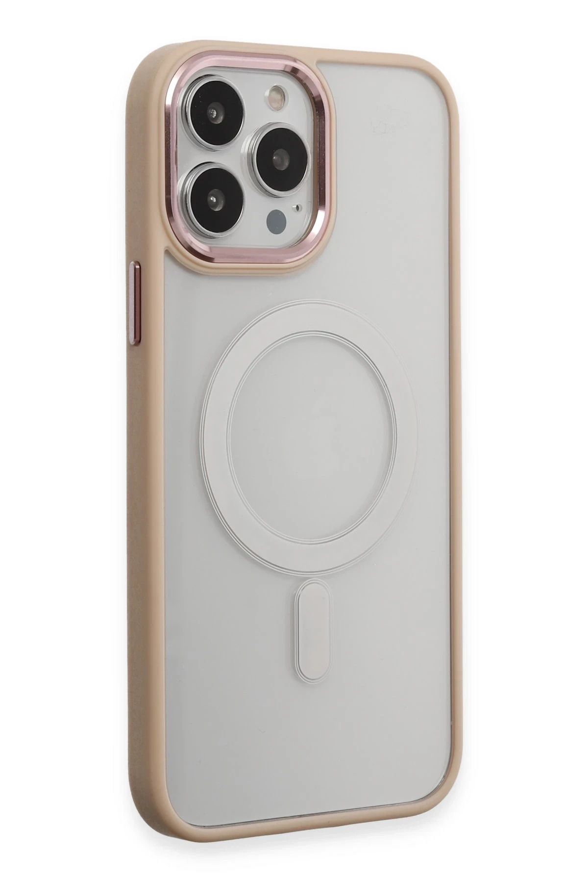 NewFace iPhone 15 Pro Max Kılıf Room Magneticsafe Silikon - Pudra LZWDR