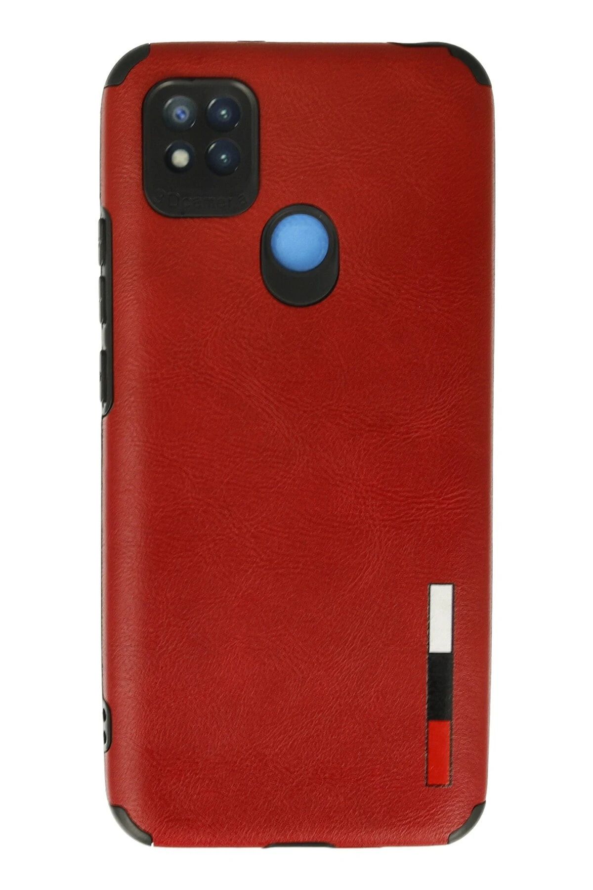 NewFace Xiaomi Redmi 9C Kılıf Loop Deri Silikon - Kırmızı JOJUA