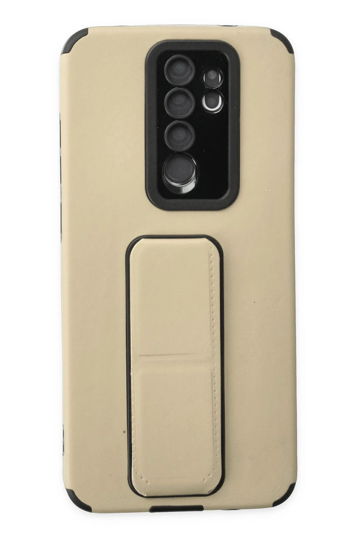NewFace Xiaomi Redmi Note 8 Pro Kılıf Mega Standlı Silikon - Gold NRMSA