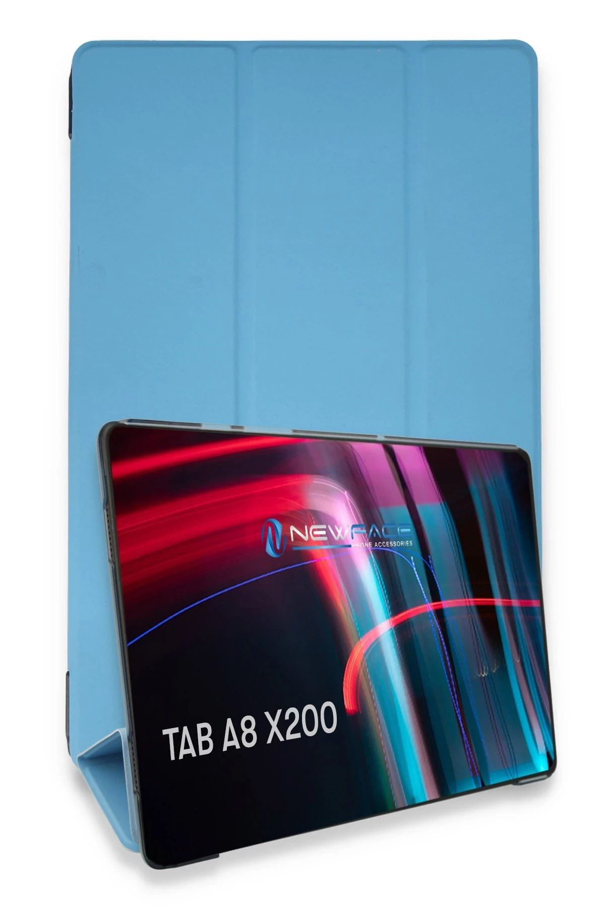 NewFace Samsung Galaxy X200 Tab A8 10.5 Kılıf Tablet Smart Kılıf - Mavi Hnzrn