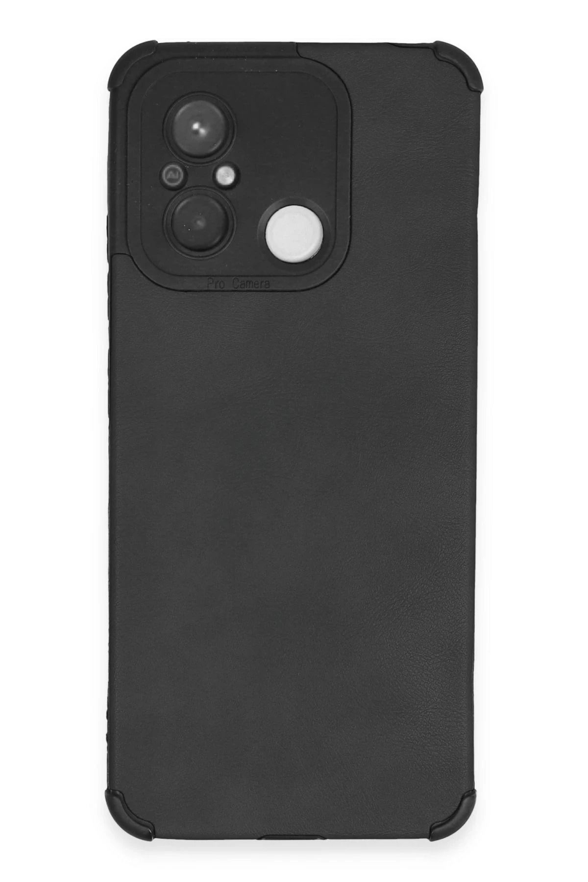 NewFace Xiaomi Redmi 12C Kılıf Loop Deri Silikon - Siyah BSTMY