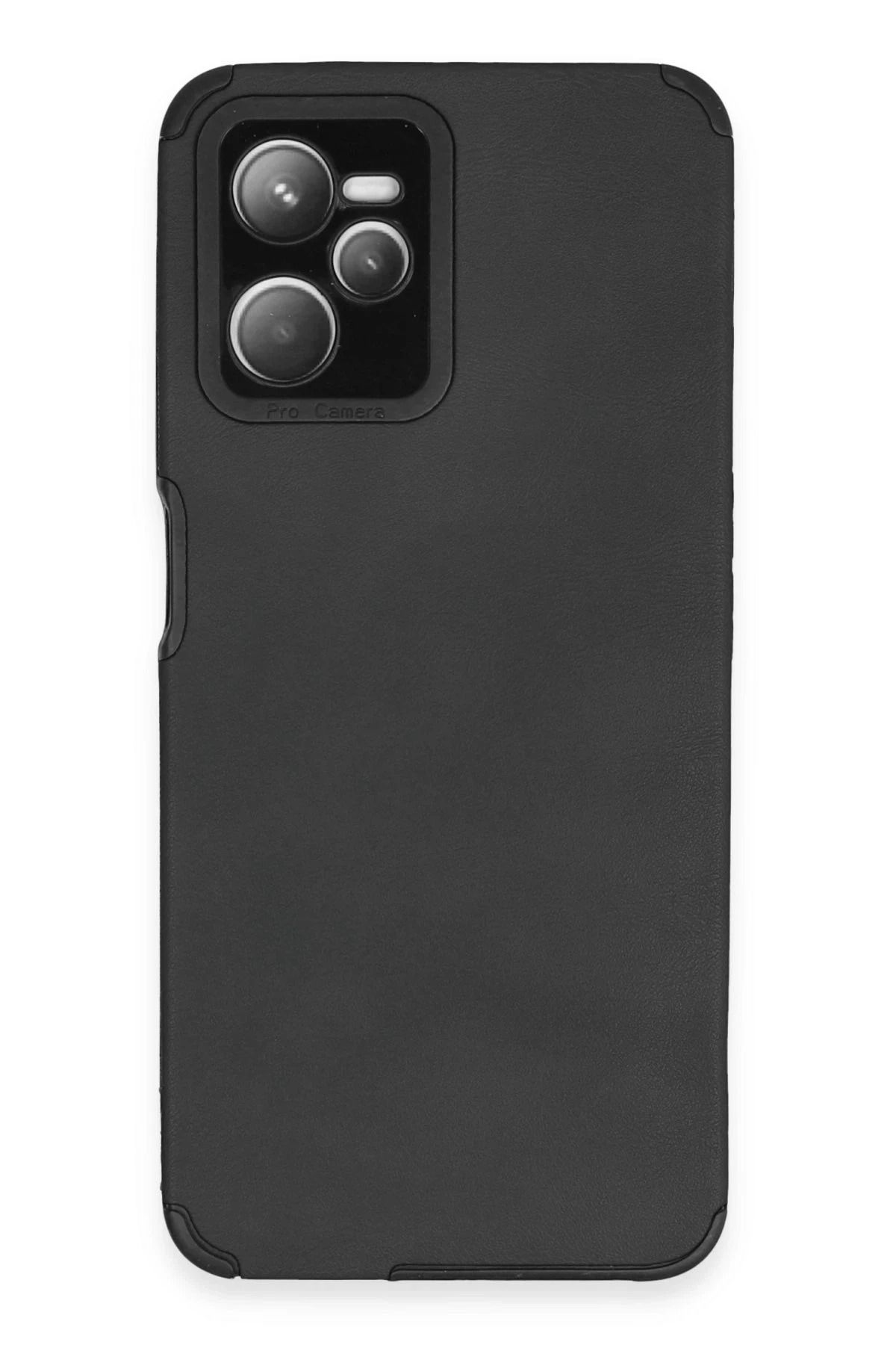 NewFace Realme C35 Kılıf Loop Deri Silikon - Siyah INSLM