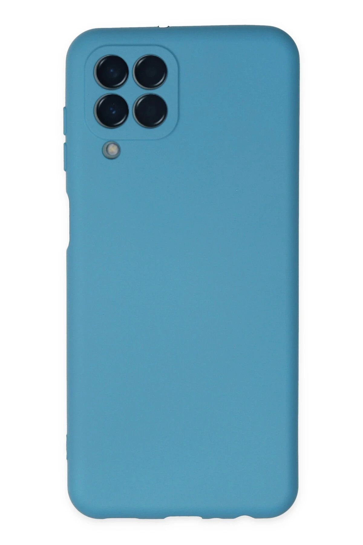 NewFace Samsung Galaxy M33 Kılıf Nano içi Kadife Silikon - Mavi BSTMY