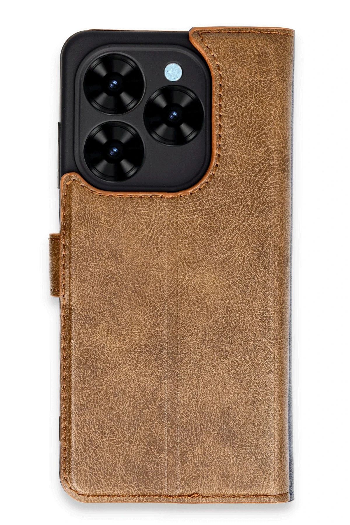 NewFace Tecno Spark Go 2024 Kılıf Trend S Plus Kapaklı Kılıf - Taba NRMSA
