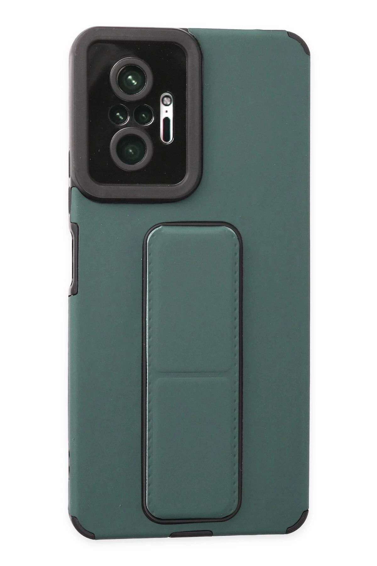 NewFace Xiaomi Redmi Note 10 Pro Kılıf Mega Standlı Silikon - Yeşil NRMSA