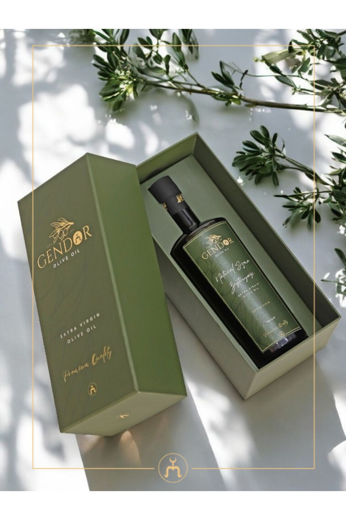 Gendor Olive Oil Gendor Soğuk Sıkım Filtresiz Natural Sızma Zeytinyağı / Hediyelik Şişe 750ml