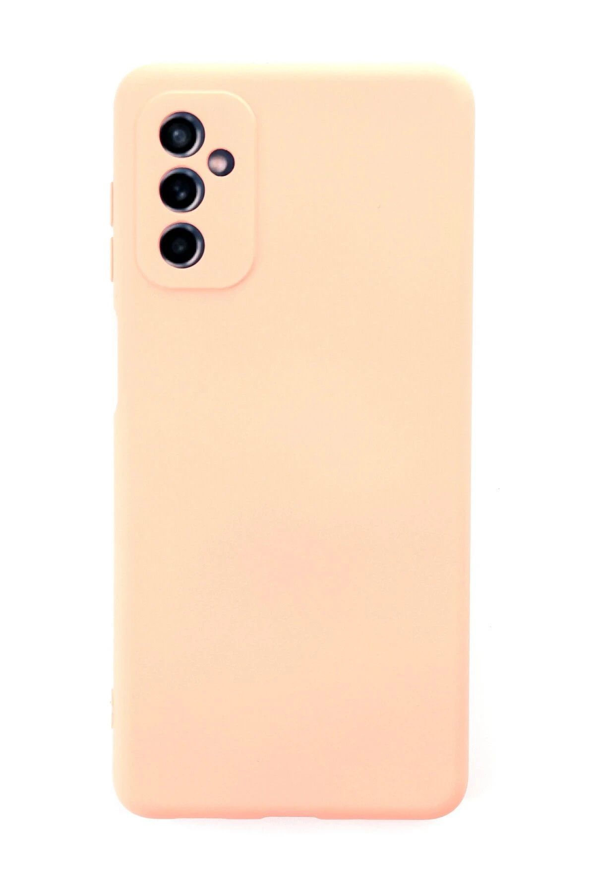 NewFace Samsung Galaxy M52 5G Kılıf Nano içi Kadife Silikon - Pudra YNSMR