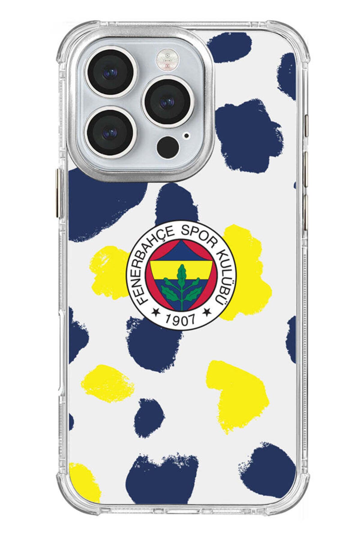 Fenerbahçe iPhone 16 Pro Uyumlu Fenerbahçe Damalı Arma Lisanslı Telefon Kılıfı