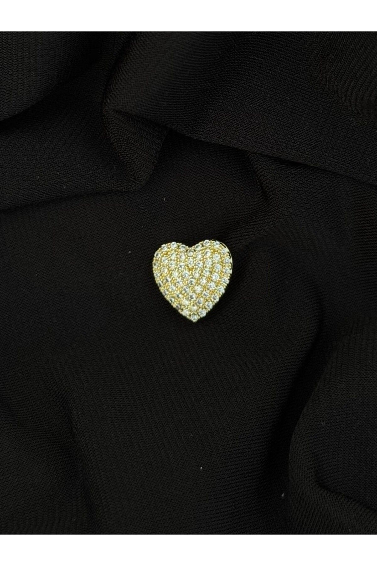 staınless steel TAŞLI KALP FİGÜRLÜ GOLD ÇELİK CHARM