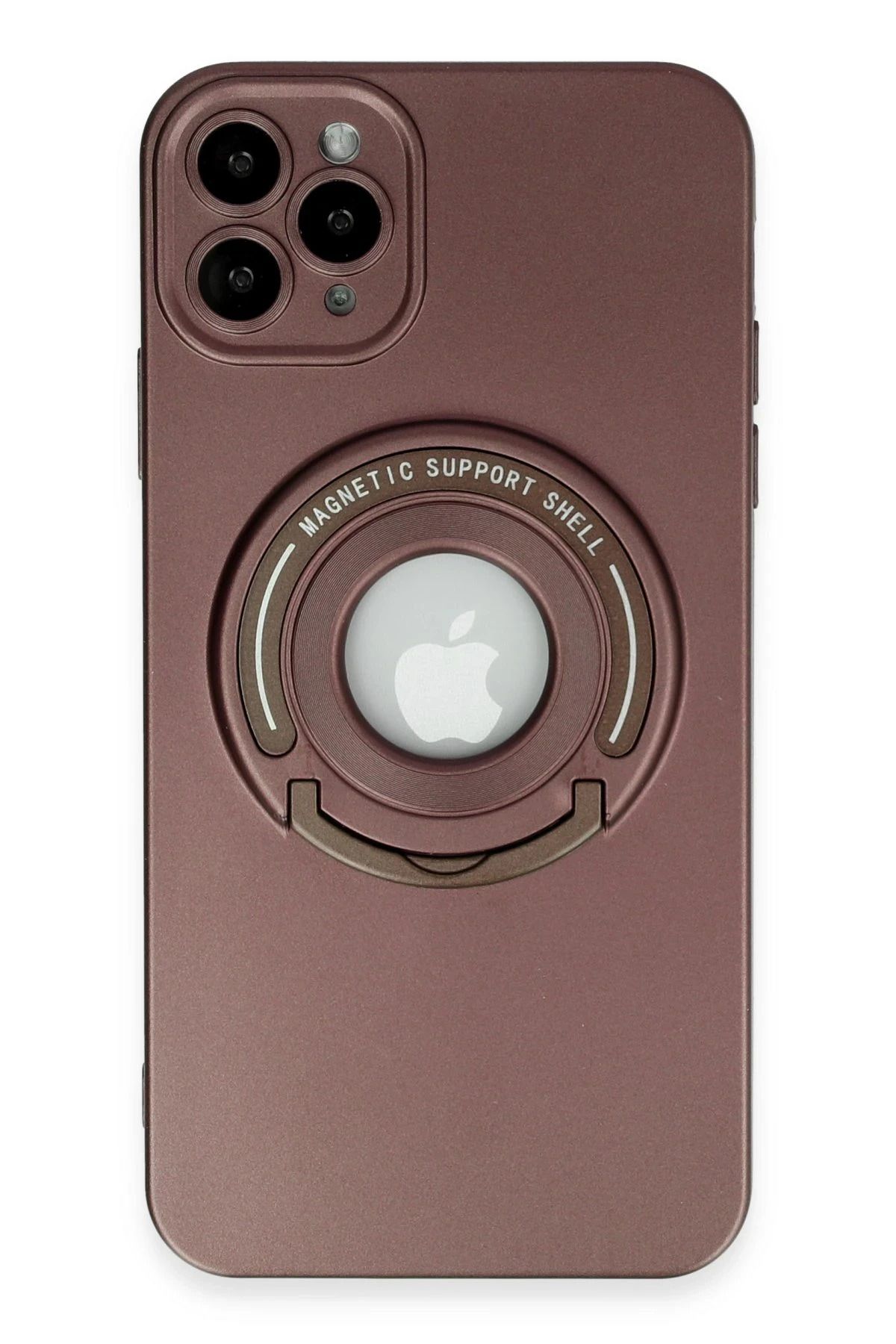 NewFace iPhone 11 Pro Max Kılıf Lukka Magneticsafe Kapak - Kahverengi FERRG