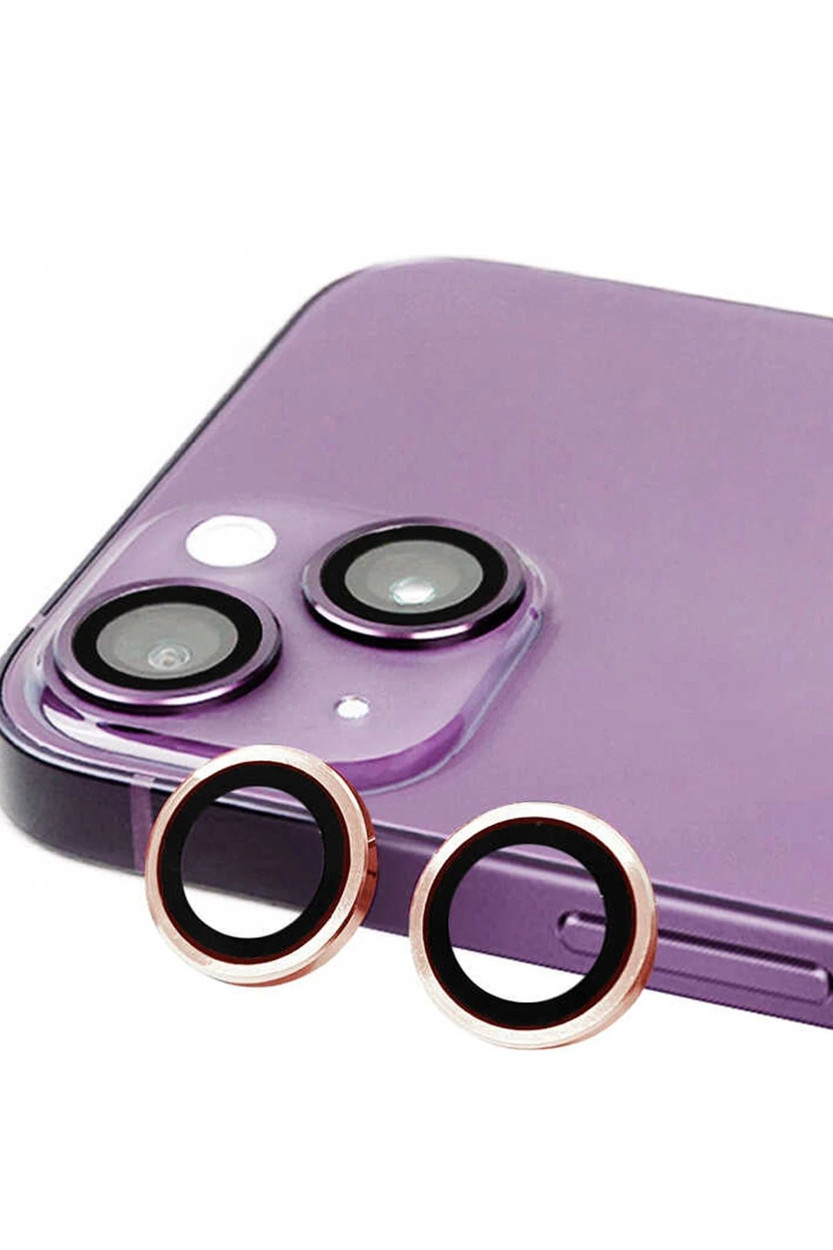 NewFace iPhone 15 Raze Metal Kamera Lens - Pembe YNSMR