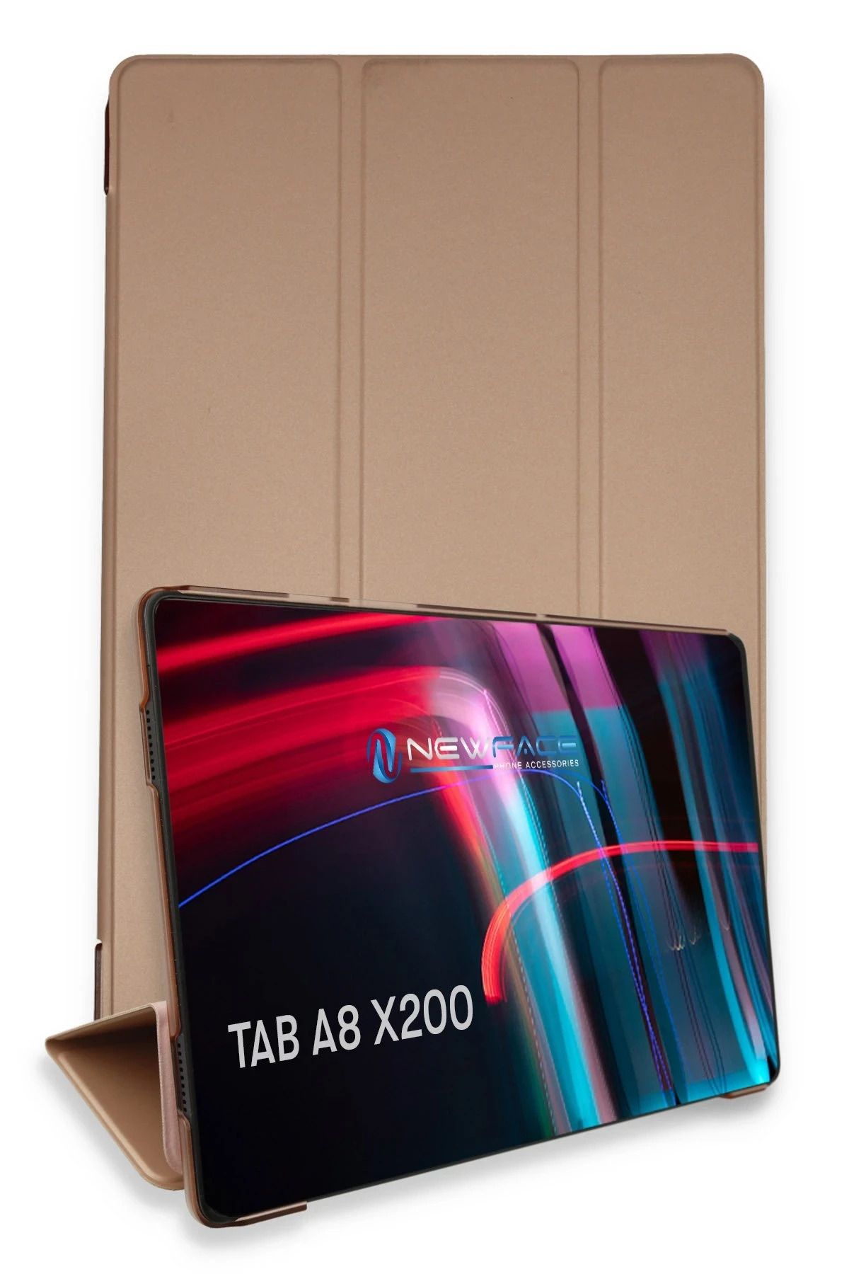 NewFace Samsung Galaxy X200 Tab A8 10.5 Kılıf Tablet Smart Kılıf - Rose Gold JOJUA