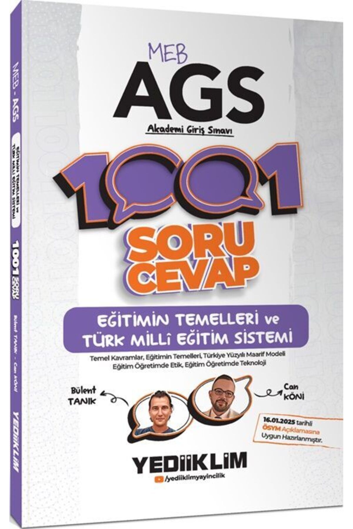 Yediiklim Yayınları Yediiklim Yayınları MEB AGS Eğitimin Temelleri ve Türk Milli Eğitim Sistemi 1001 Soru Cevap