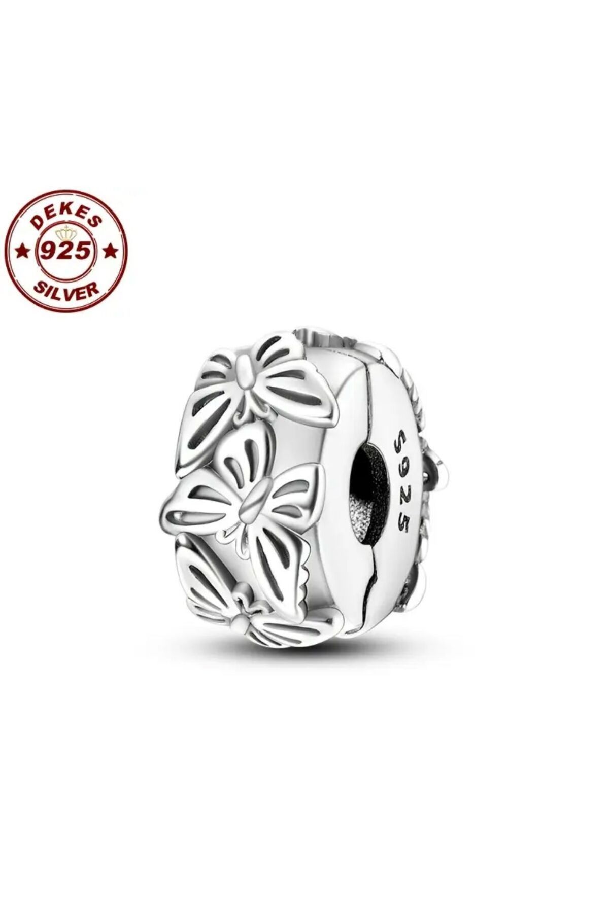 Tasarım CIELINE Kelebek Klips Charm - 925 Ayar Gümüş