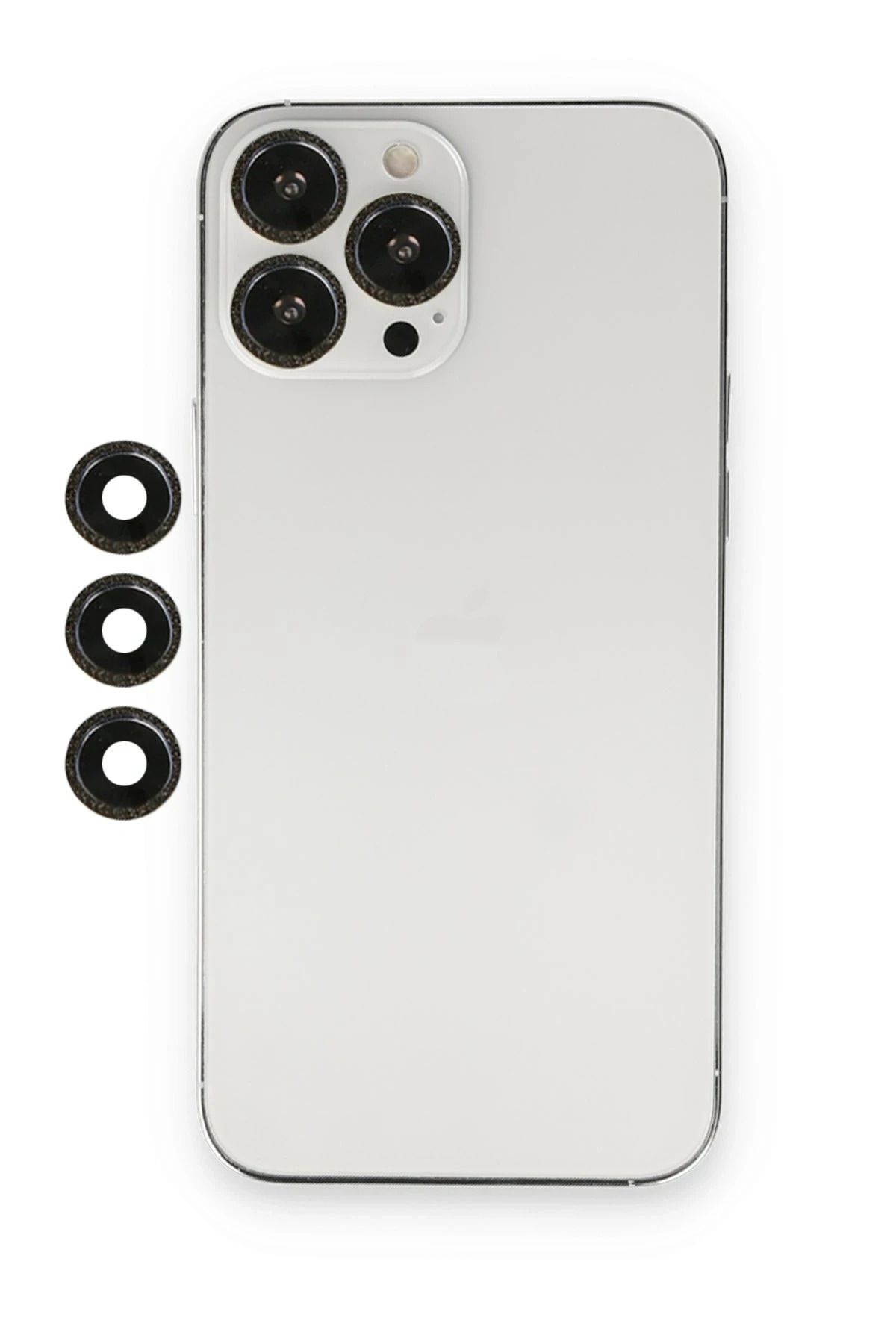 NewFace iPhone 12 Pro uyumlu Shine Kamera Lens - Siyah DRSTR