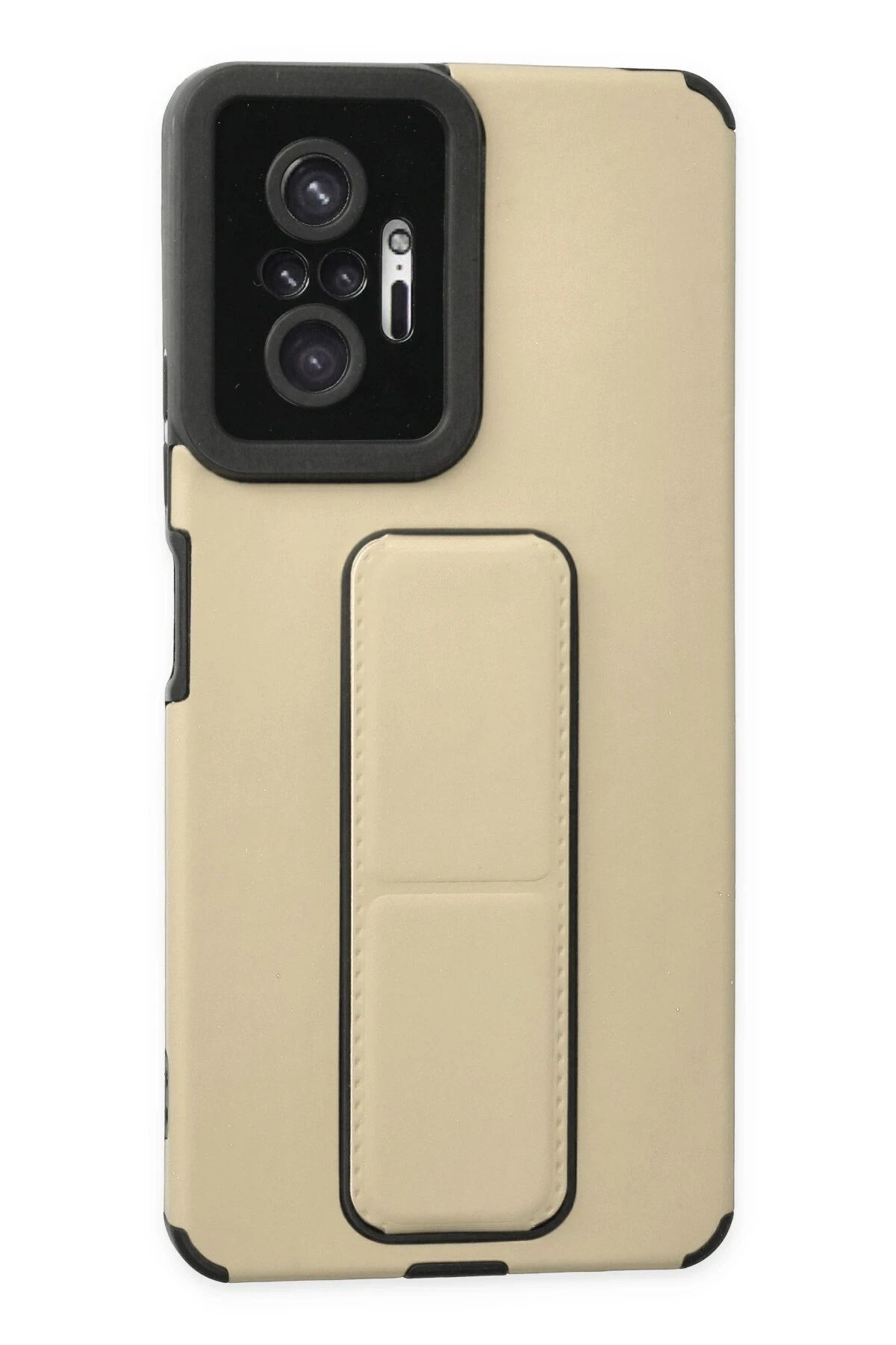 NewFace Xiaomi Redmi Note 10 Pro Kılıf Mega Standlı Silikon - Gold DPMAH