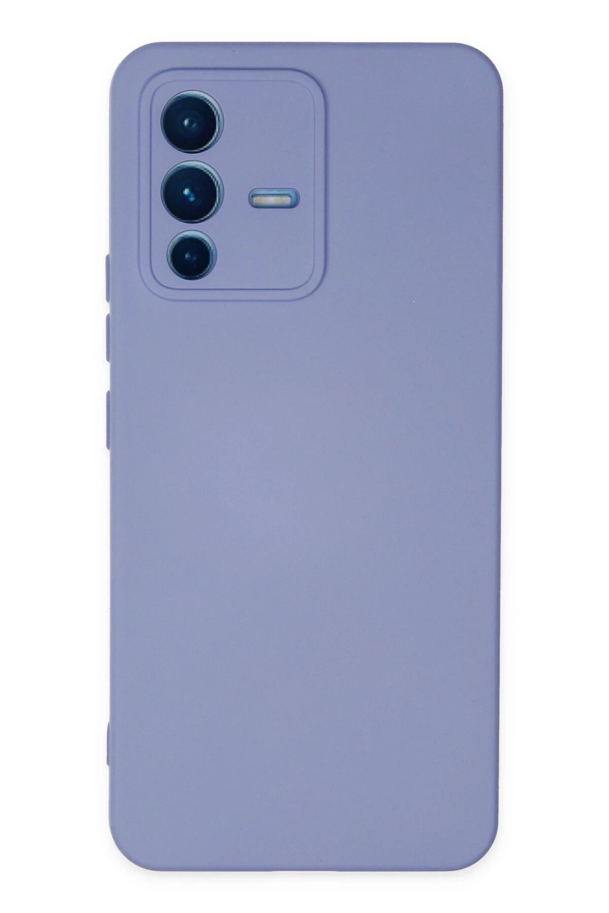NewFace Vivo V23 5G uyumlu  Kılıf Nano içi Kadife Silikon - Lila INSLM