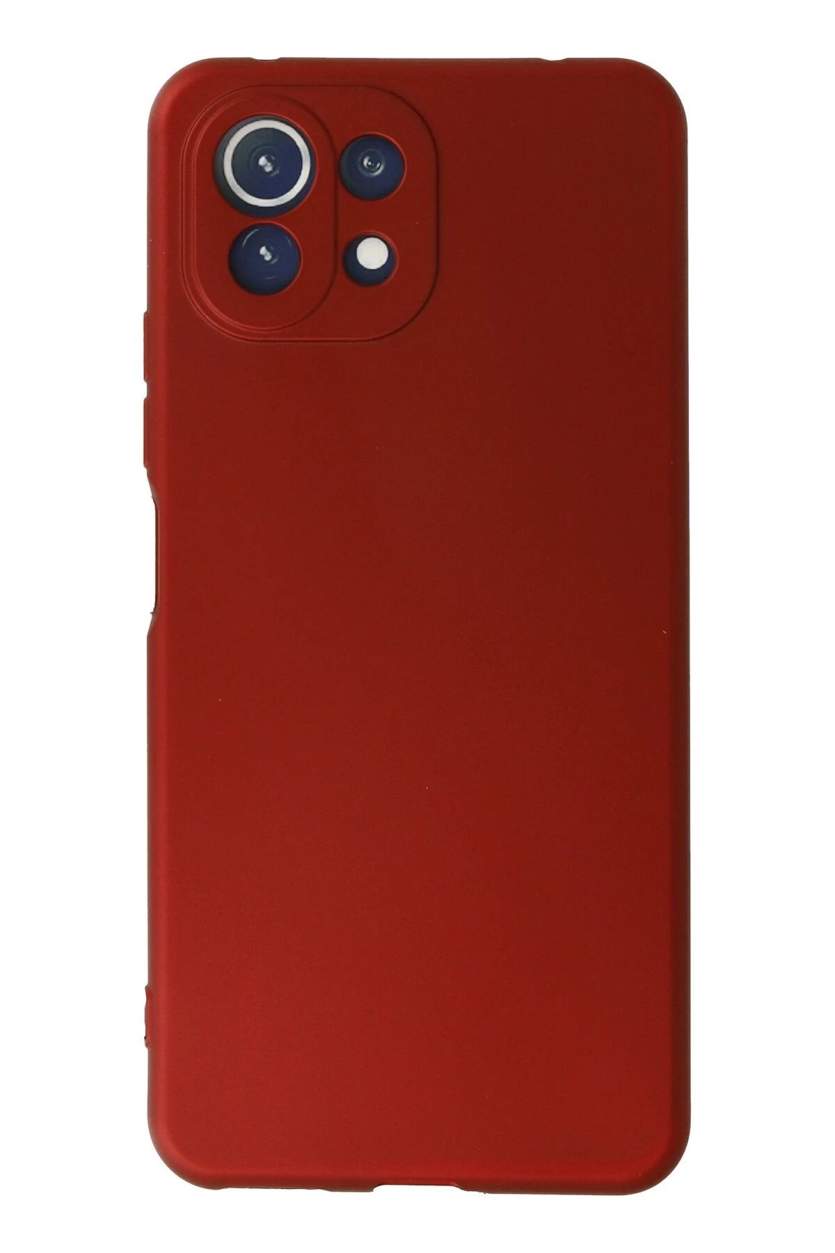 NewFace Xiaomi Mİ 11 Lite Kılıf First Silikon - Kırmızı JOJUA