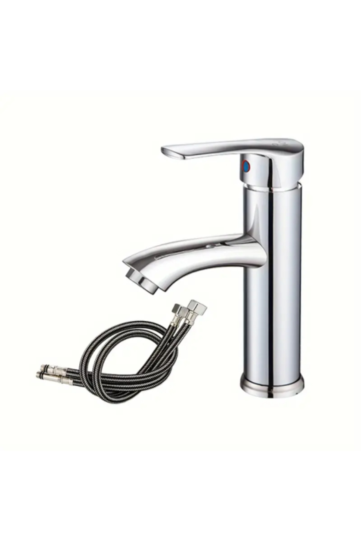 chinese-Low Price Chrome Sink Mixer with 60cm Hoses 1