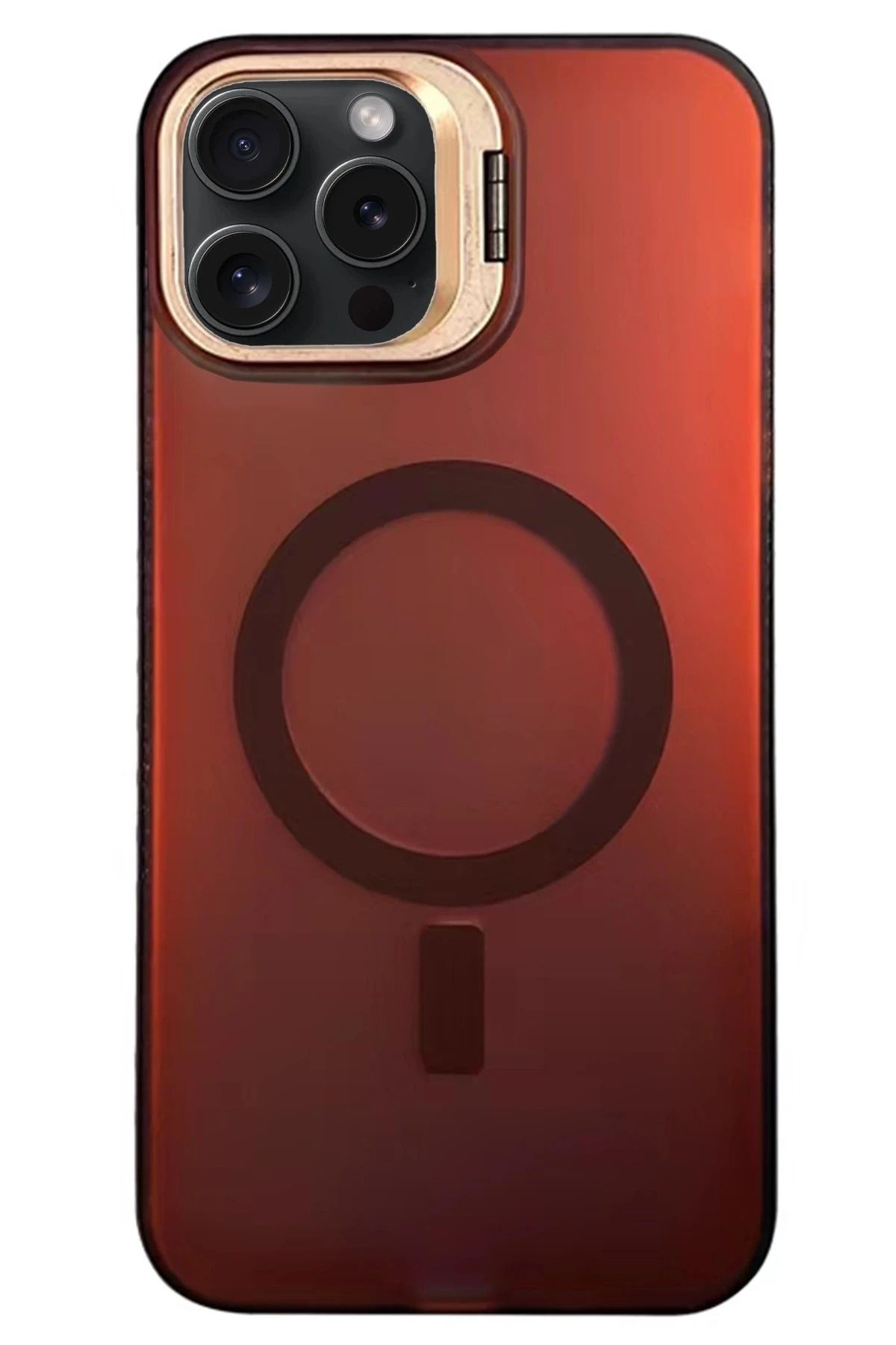 NewFace iPhone 16 Pro Primera Magsafe Standlı Kapak - Bordo INSLM