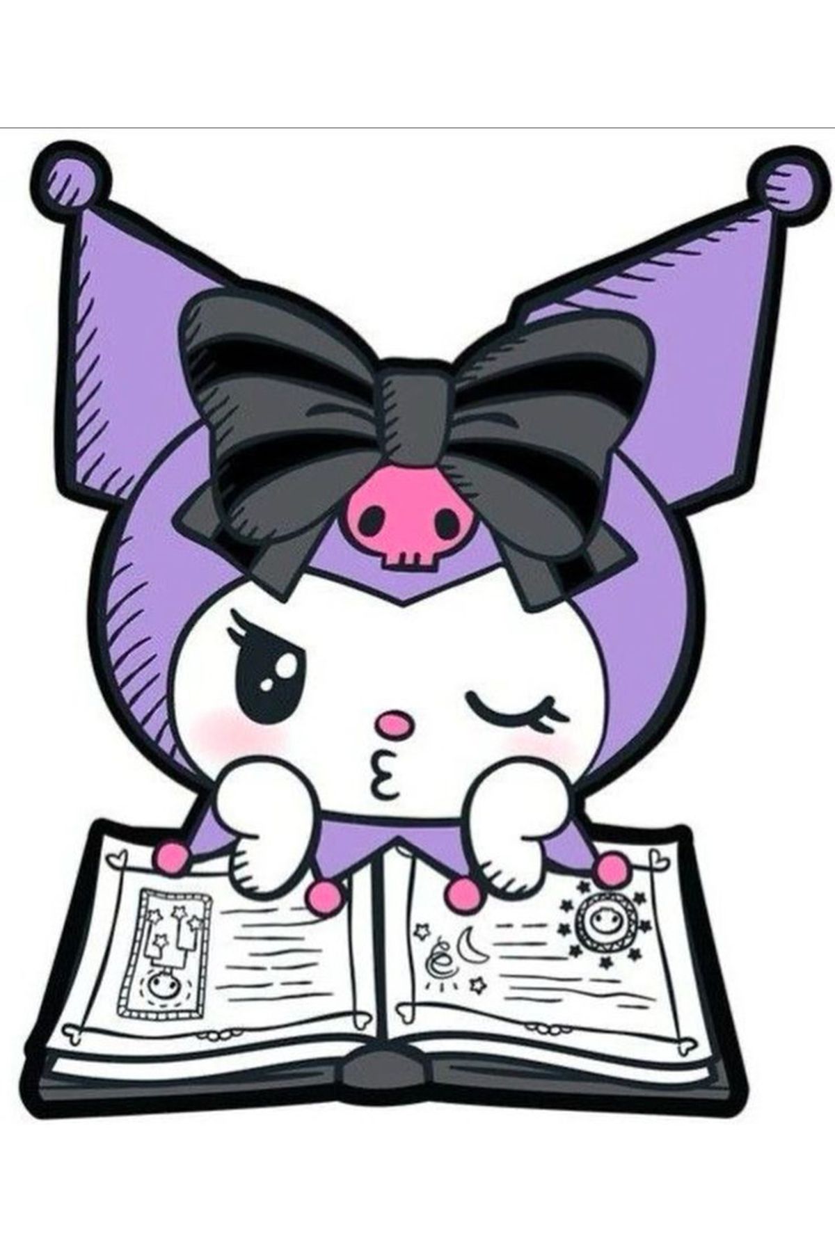 BK Design Kuromi Sticker Telefon Laptop Notebook Tablet Defter Matara Stiker Etiket ST1464