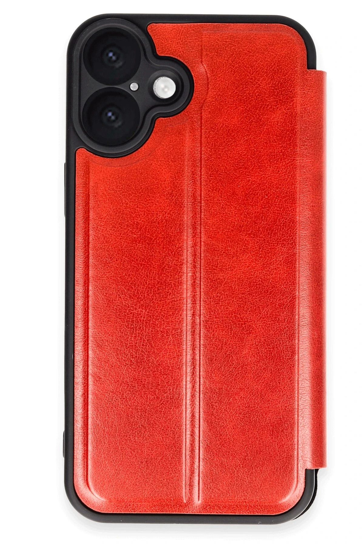 NewFace iPhone 16 Plus Kılıf Flip Cover - Kırmızı HNZRN
