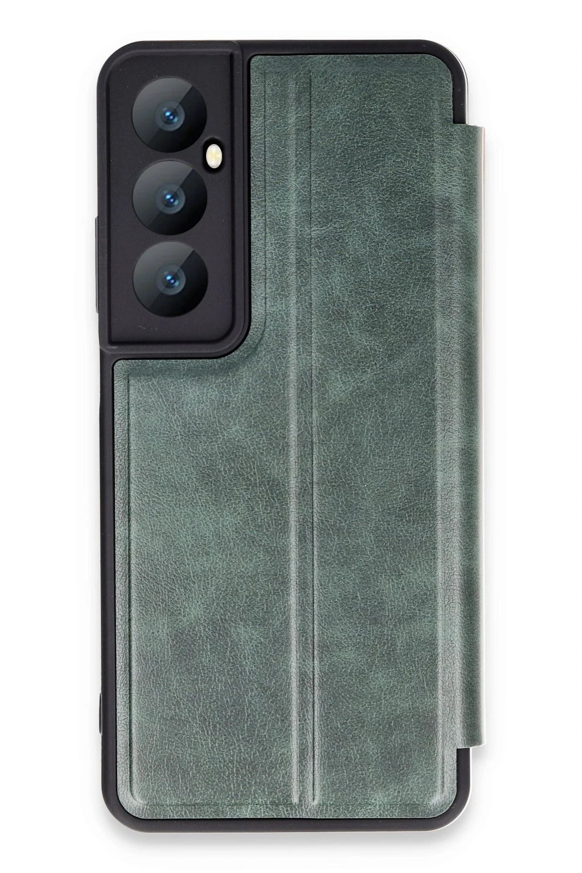 NewFace Realme C65 Kılıf Flip Cover - Koyu Yeşil NRMSA