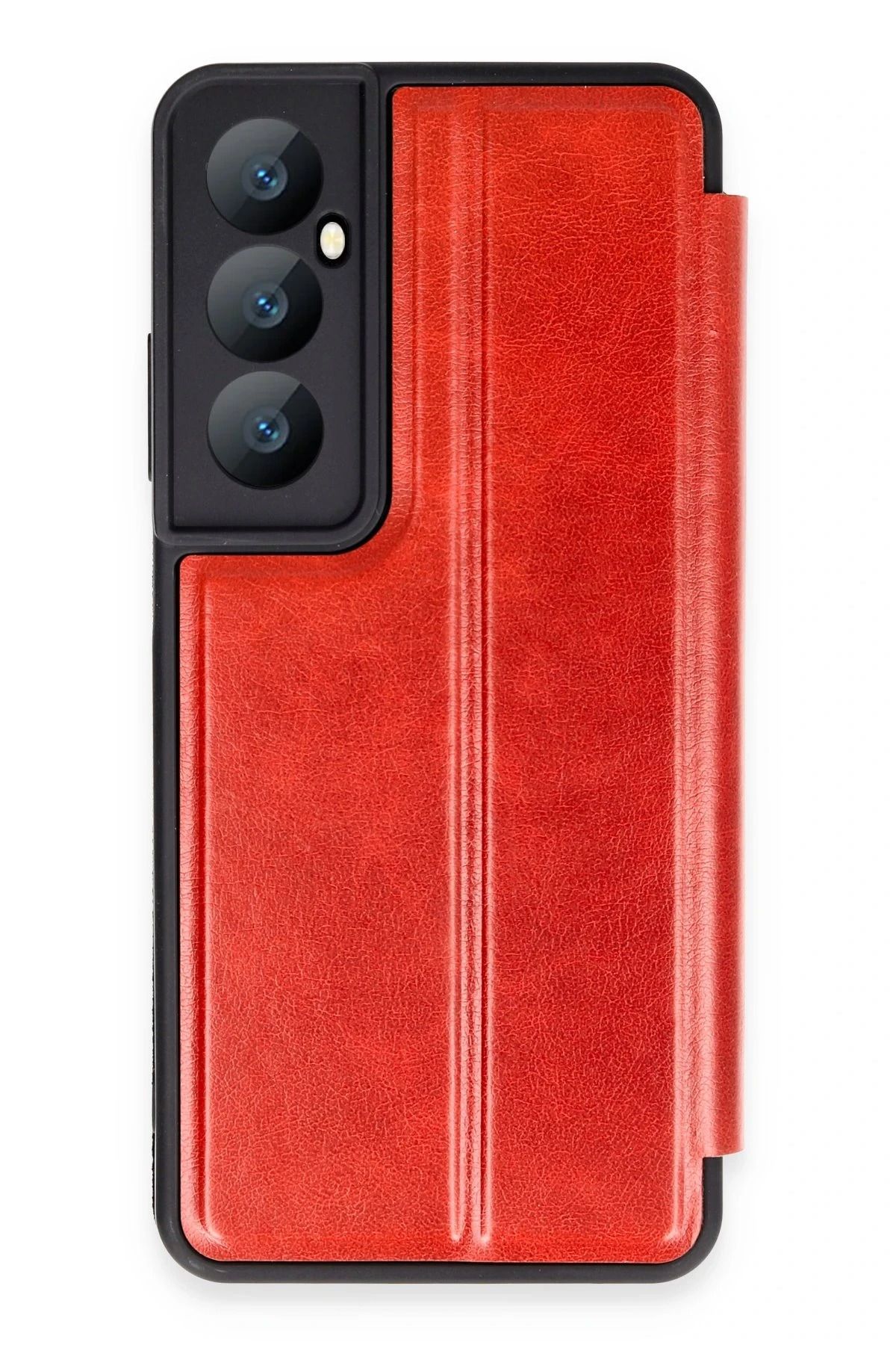 NewFace Realme C65 Kılıf Flip Cover - Kırmızı INSLM