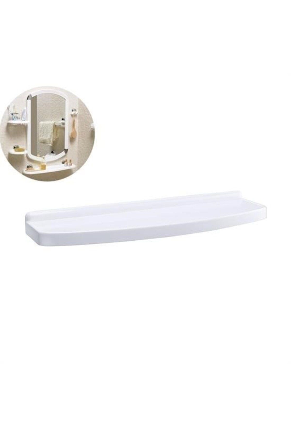 Nexora BUFFER® Banyo Lavabo Ayna Etejeri Plastik Raf