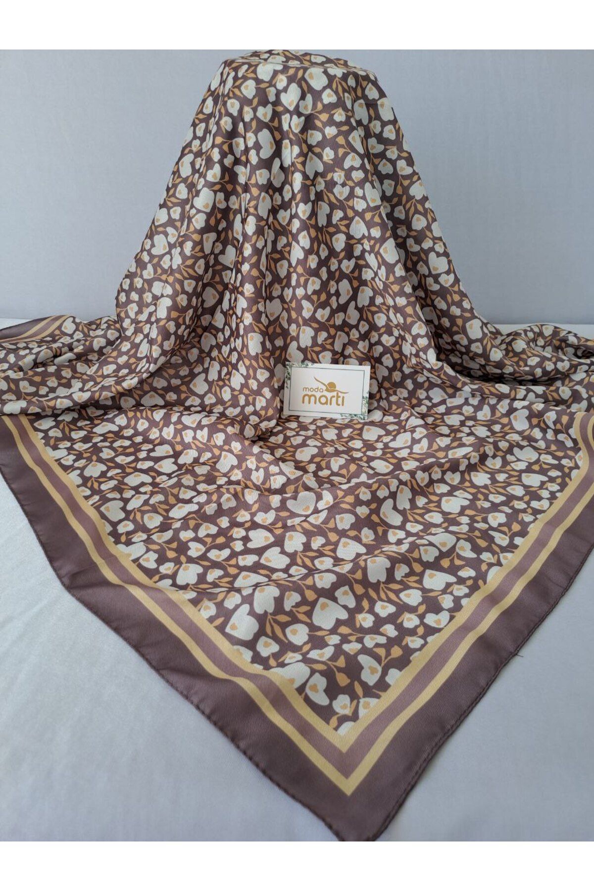 Modamartı KALP YONCA DESEN SOFT EŞARP 90*90