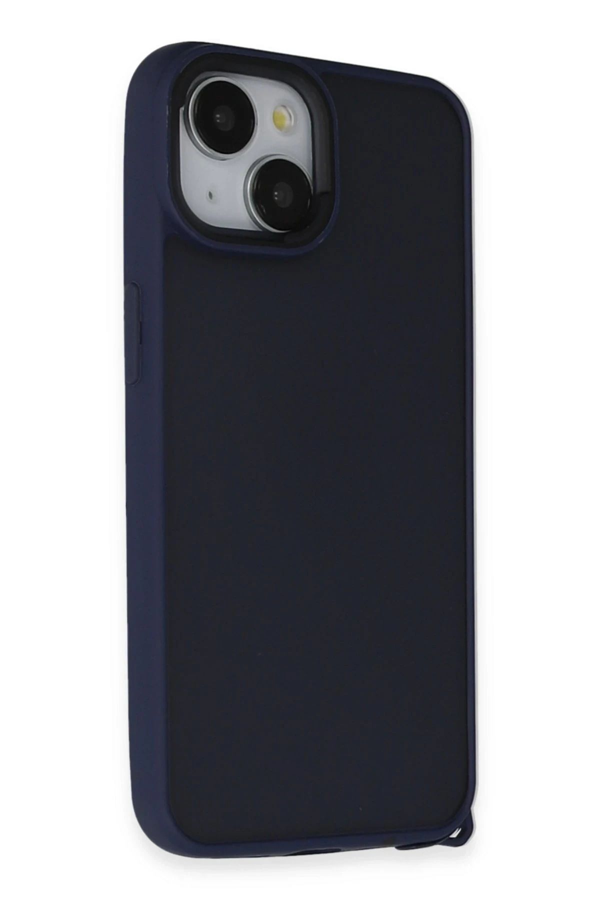 NewFace iPhone 15 Kılıf Elegant Kapak - Lacivert JOJUA