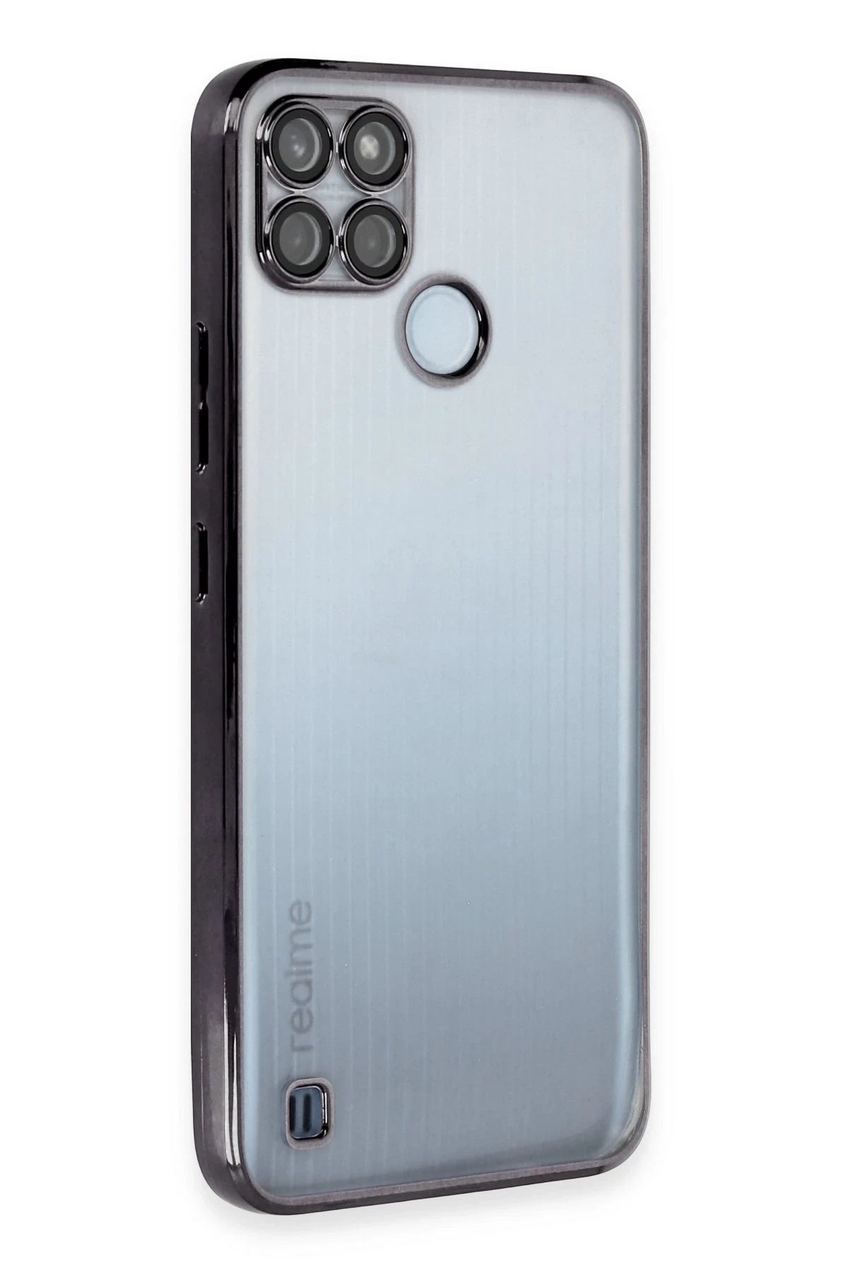 NewFace Realme C25Y Kılıf Lensli Silikon - Siyah JOJUA