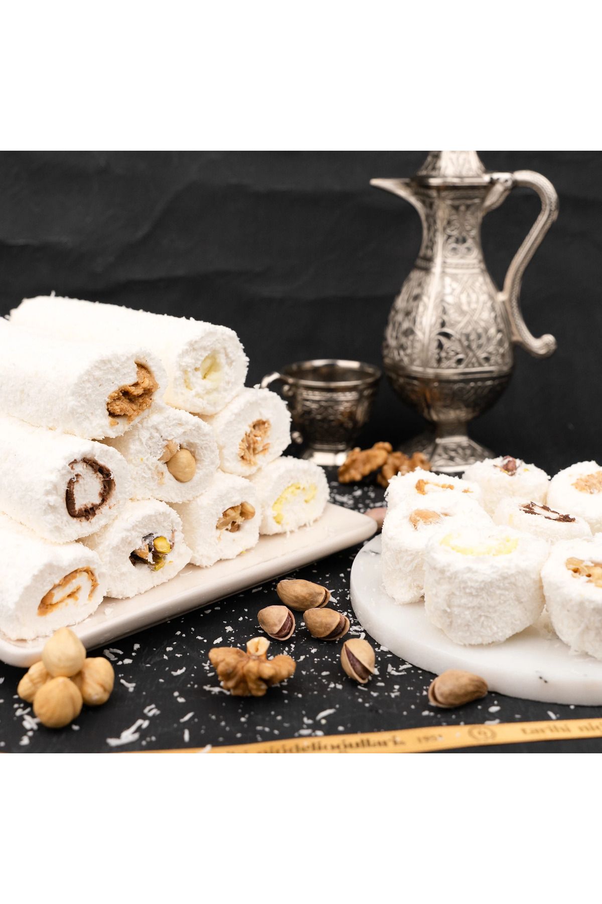 Tarihi Niğdelioğulları Beyaz Çikolatalı Sultan Sarma Lokum 500gr