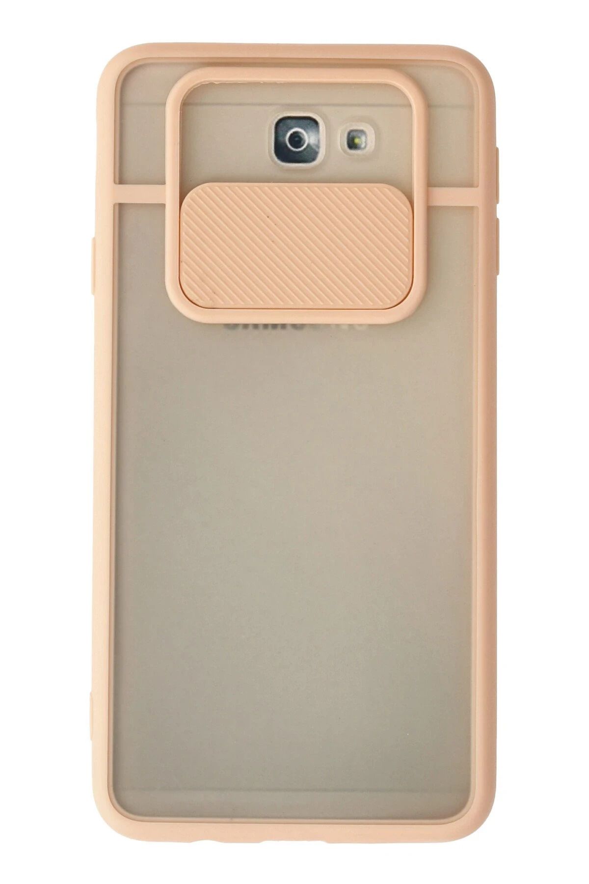 NewFace Samsung Galaxy J7 Prime Kılıf Palm Buzlu Kamera Sürgülü Silikon - Pembe BSTMY
