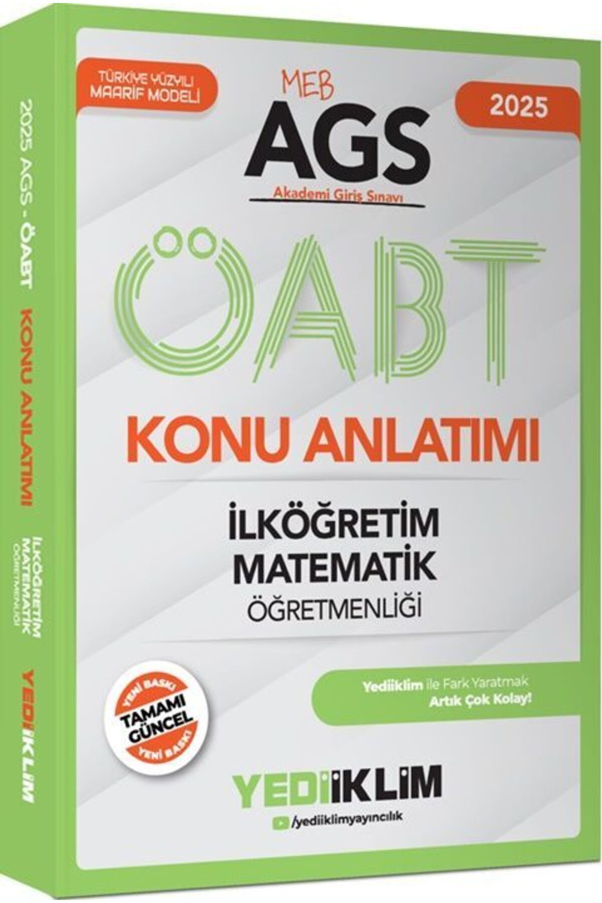 Yediiklim Yayınları Yediiklim Yayınları 2025 MEB AGS ÖABT İlköğretim Matematik Öğretmenliği Konu Anlatımı
