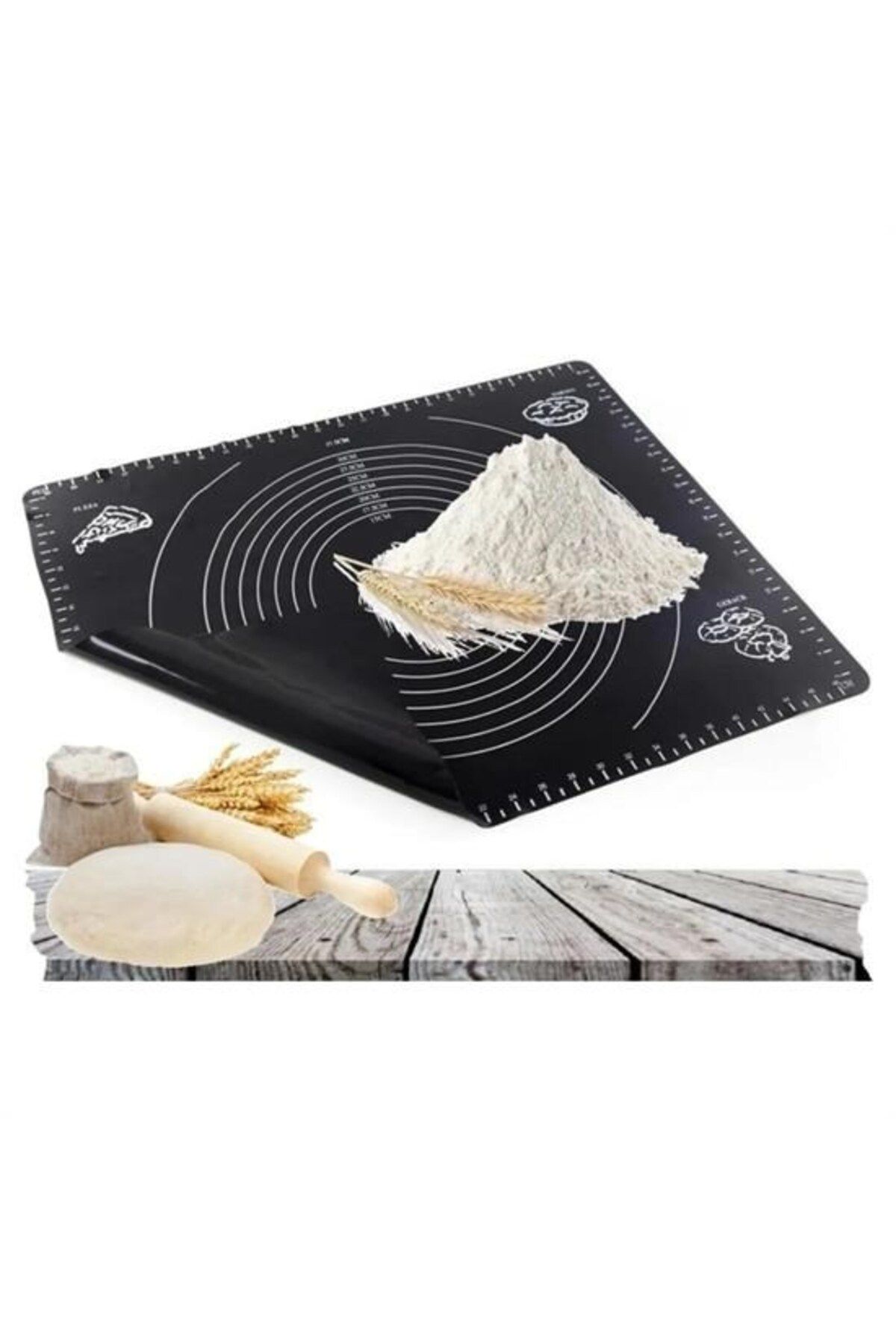 Lukatro Biomak® Silikon Çok Amaçlı Geniş Hamur Matı Hamur Açma Matı 40*50 cm