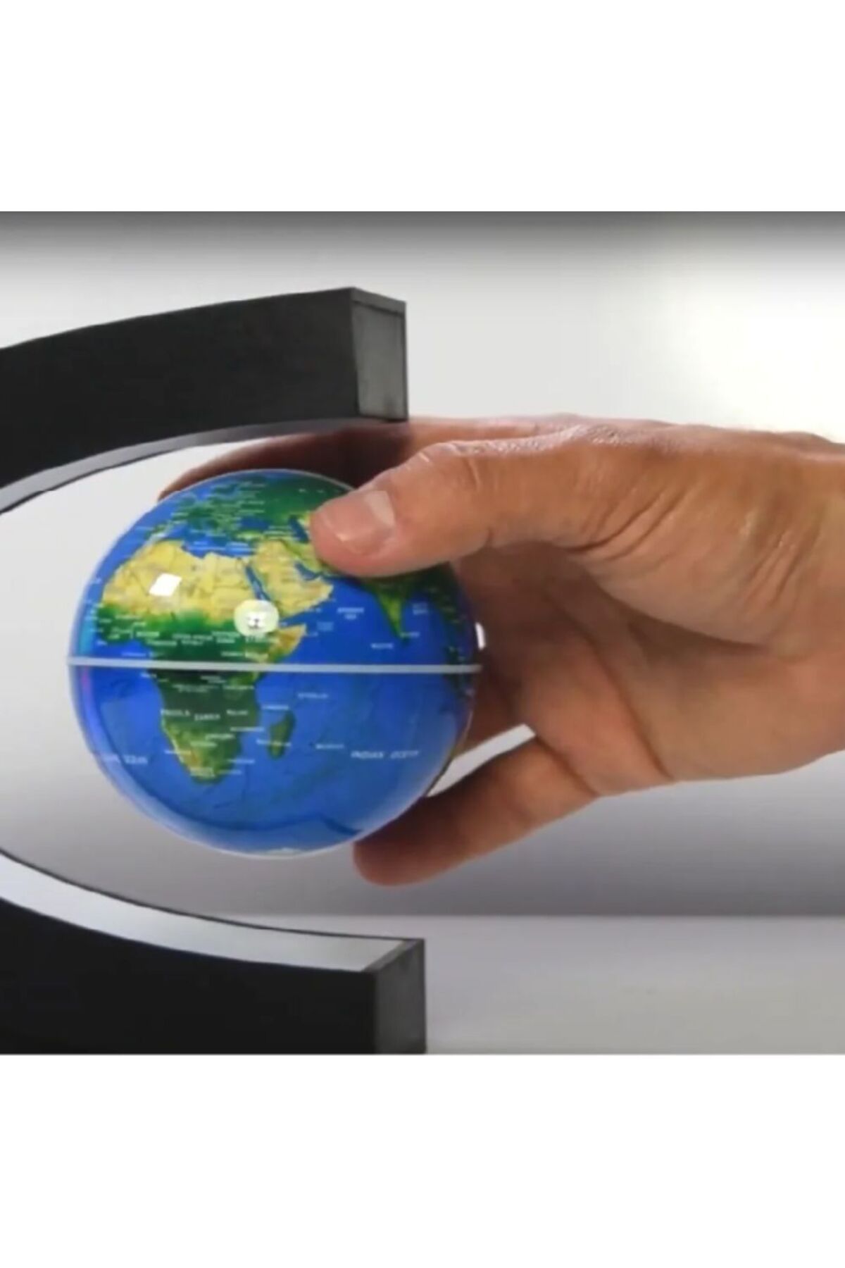OEM-Magnetic floating globe, with LED illumination, C-Shape, BLUE, levitating 6