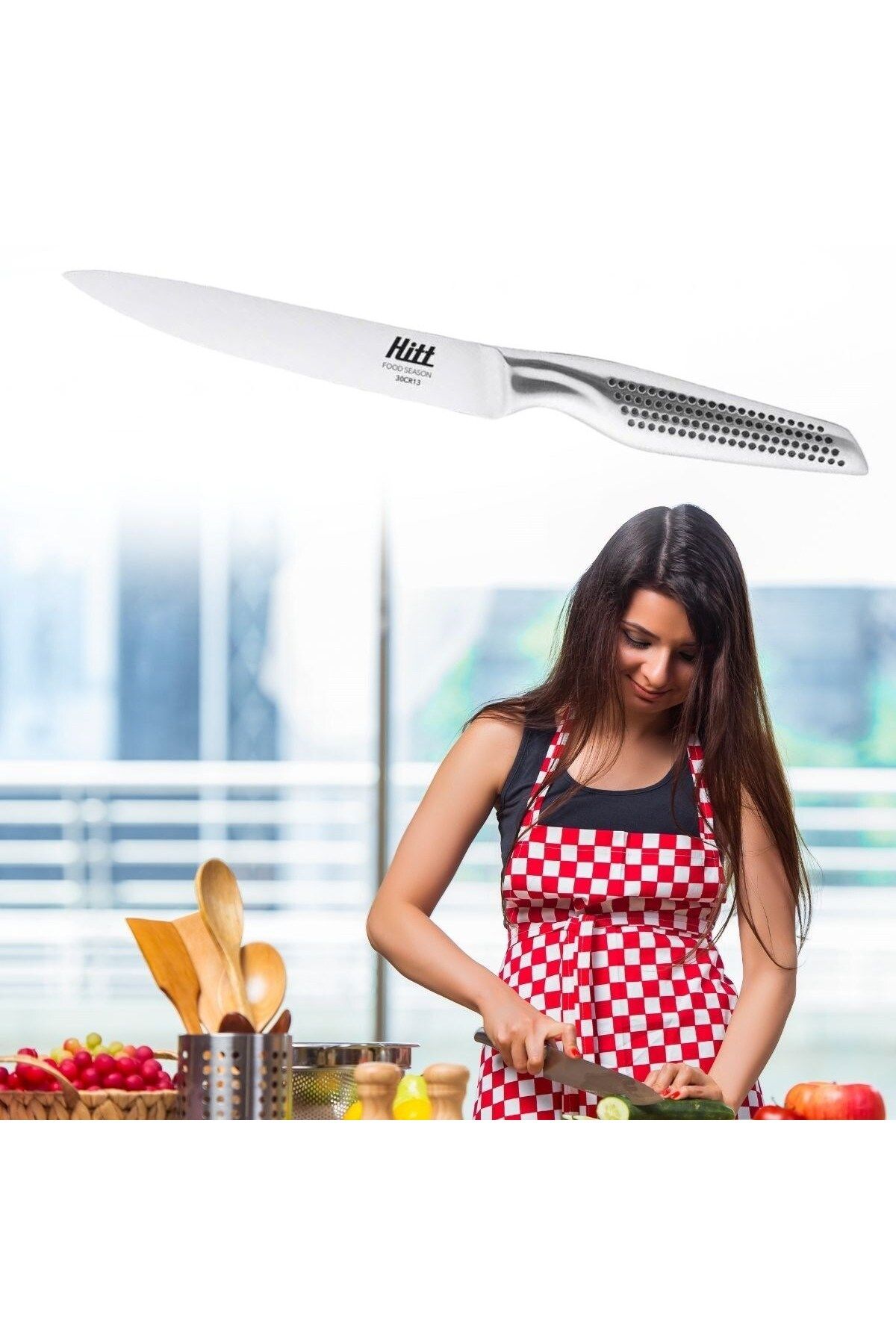 blueb ® 12 cm Paslanmaz Çelik Ultra Keskin Mutfak Şef Bıçağı