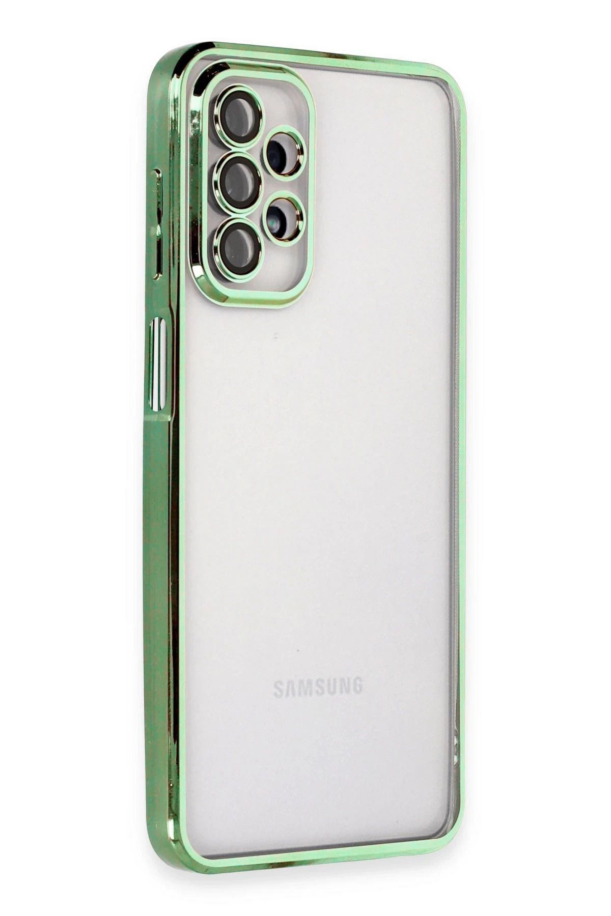 NewFace Samsung Galaxy A23 4G Kılıf Lensli Silikon - Yeşil NRMSA