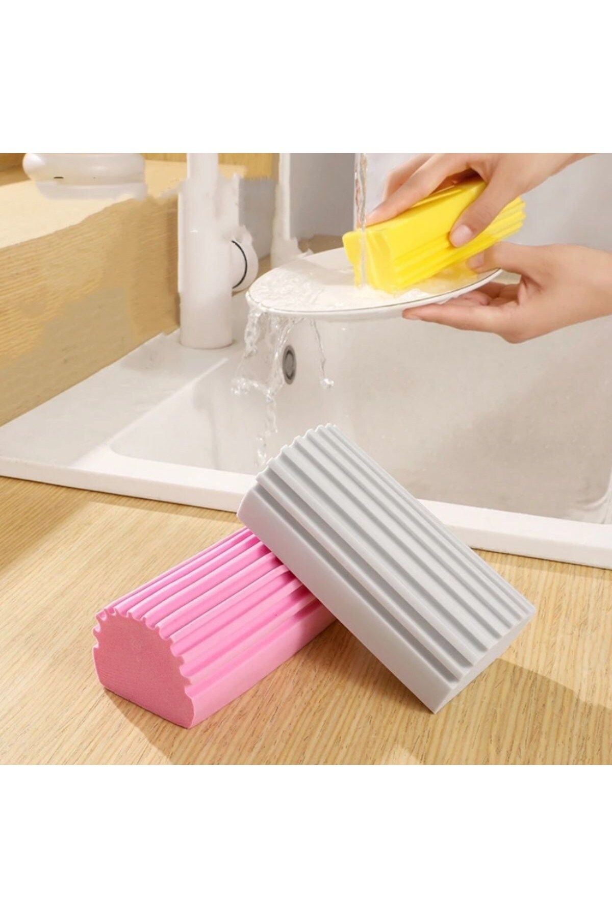 Biomak ® Nemli Silgi Süngeri Banyo,Mutfak ve Araba İçin Temizlik Süngeri