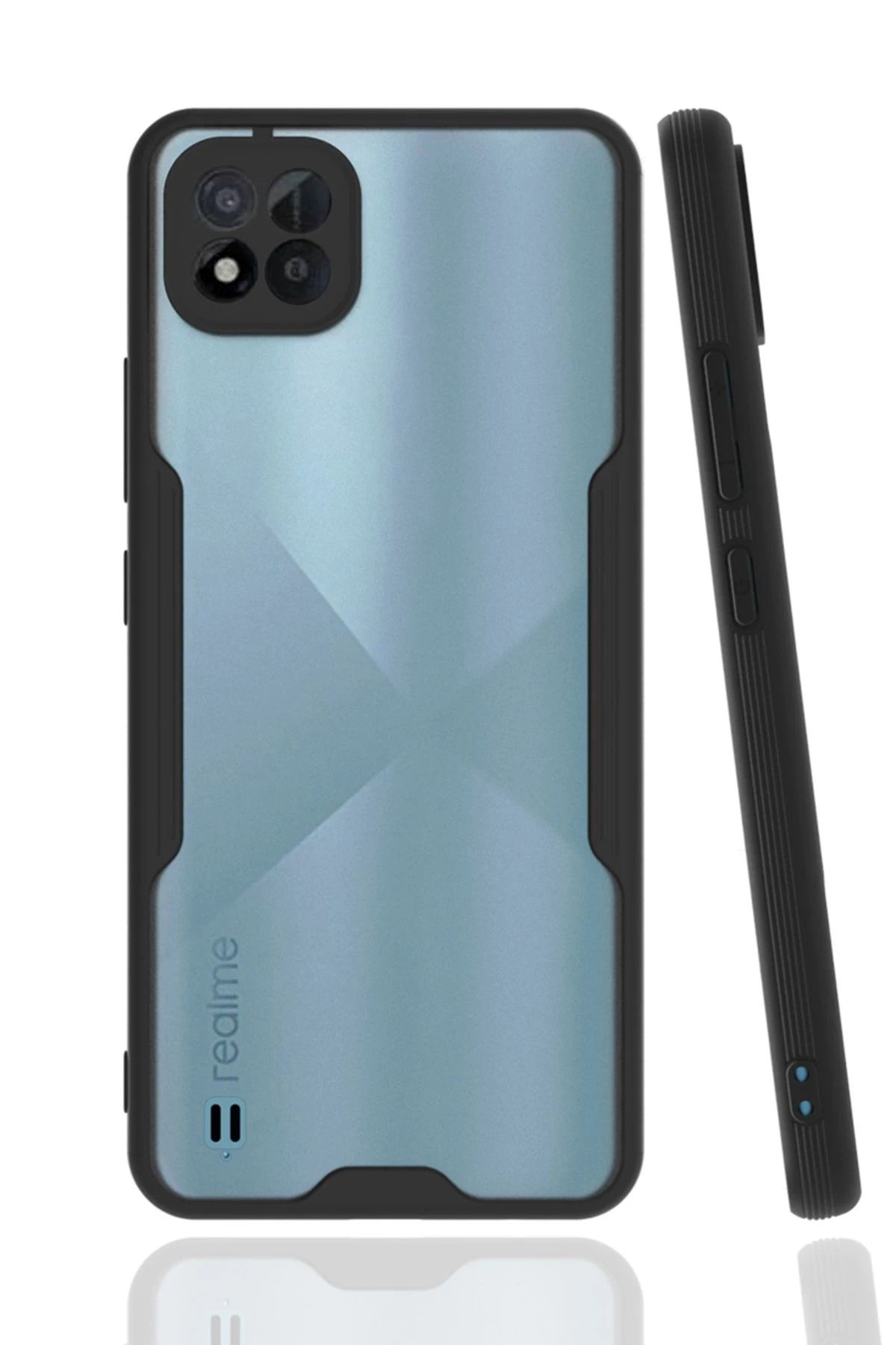 NewFace Realme C11 2021 Kılıf Platin Silikon - Siyah INSLM