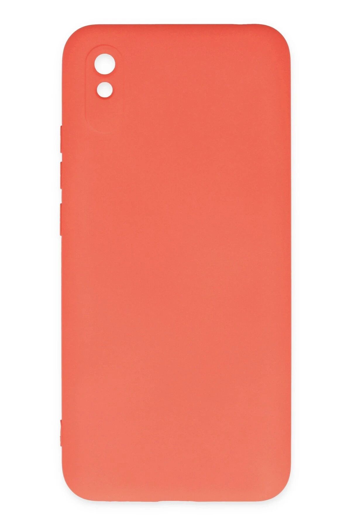 NewFace Xiaomi Redmi 9A Uyumlu  Kılıf Nano içi Kadife Silikon - Turuncu